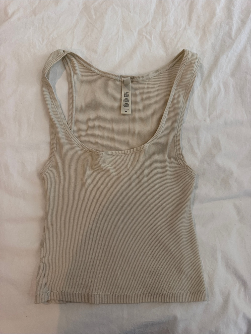 Skims Ribbed Tank Top - Cream